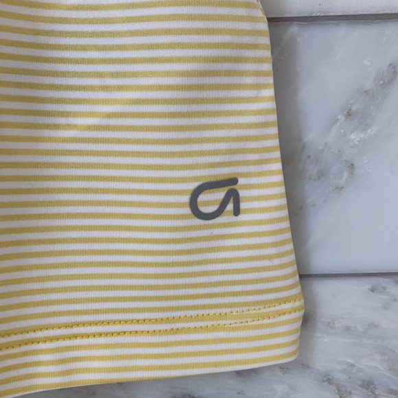 Gapfit Breathe Yellow & White Stripe Scoopneck Tee - Picture 6 of 7